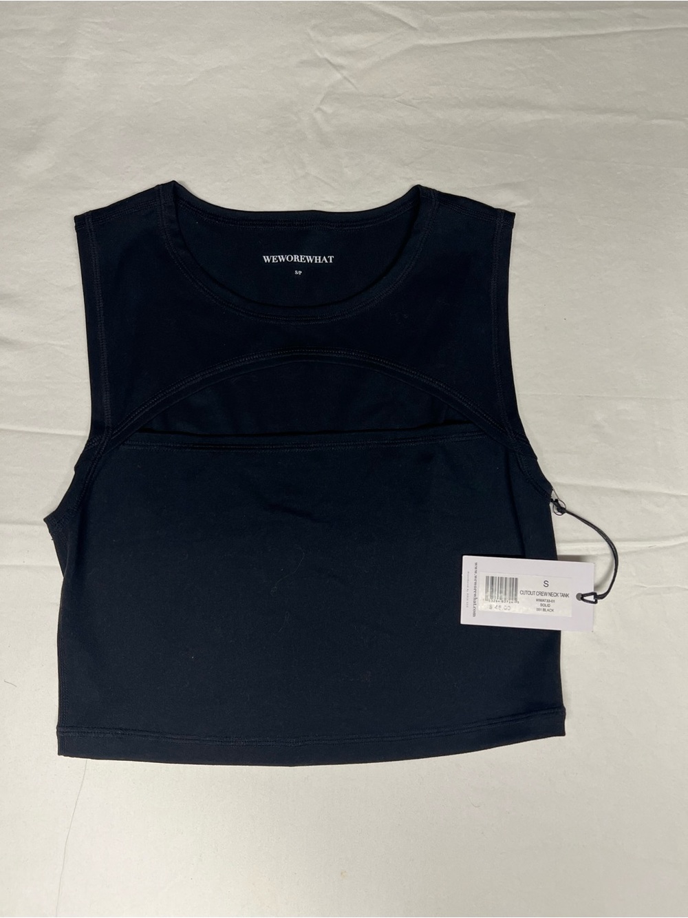 WeWoreWhat Black Cropped Athletic Tank